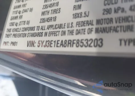 2024 Tesla Model 3 Long Range Dual Motor All-Wheel Drive/Rear-Wheel Drive z USA, uszkodzony, nr VIN 5YJ3E1EA8RF853203